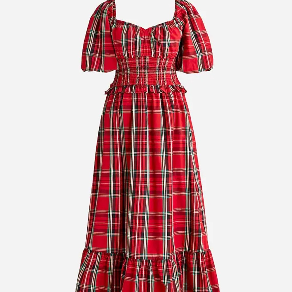 Red Plaid Women's Dress